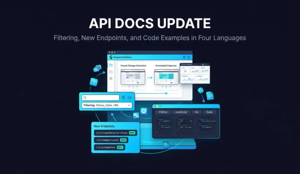 API Docs Update: Filtering, New Endpoints, and Code Examples in Four Languages