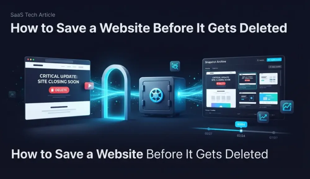 How to Save a Website Before It Gets Deleted