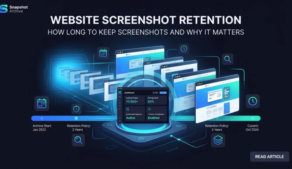 Website Screenshot Retention: How Long to Keep Screenshots and Why It Matters