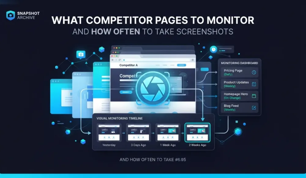 What Competitor Pages to Monitor and How Often to Take Screenshots