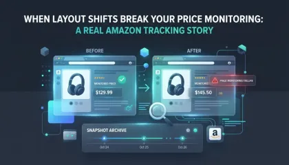 When layout shifts break your price monitoring: a real Amazon tracking story