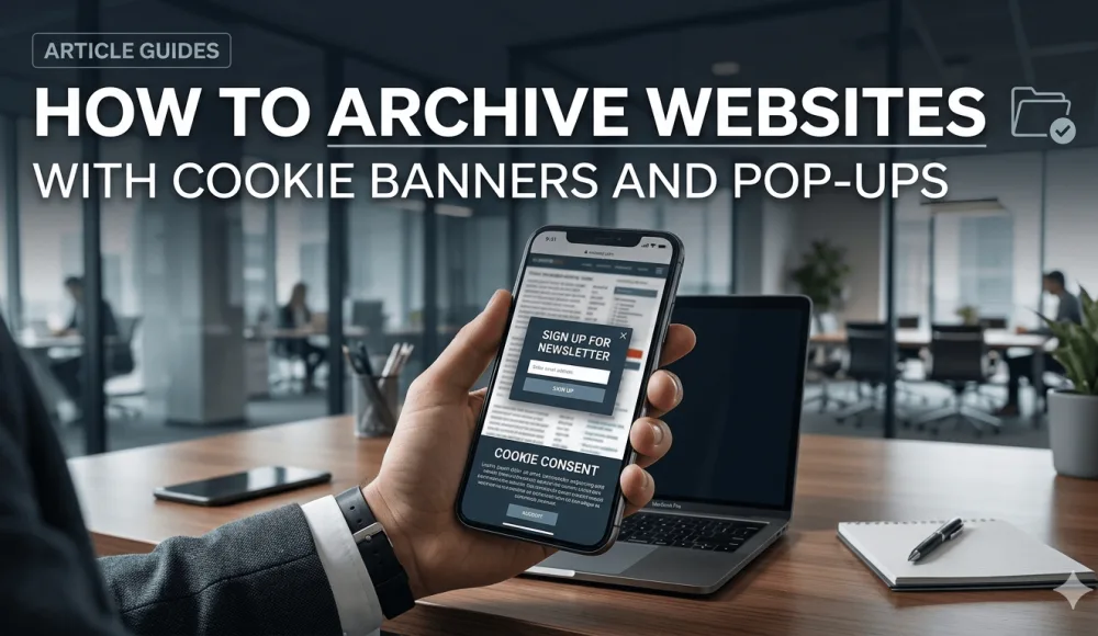 How to archive websites with cookie banners and pop-ups
