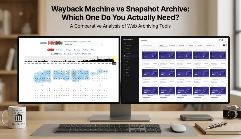 Wayback Machine vs Snapshot Archive: Which One Do You Actually Need?