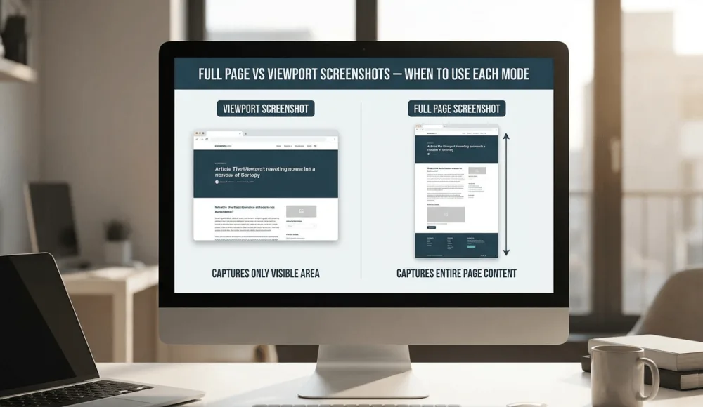 Full page vs viewport screenshots: which capture mode to use for monitoring