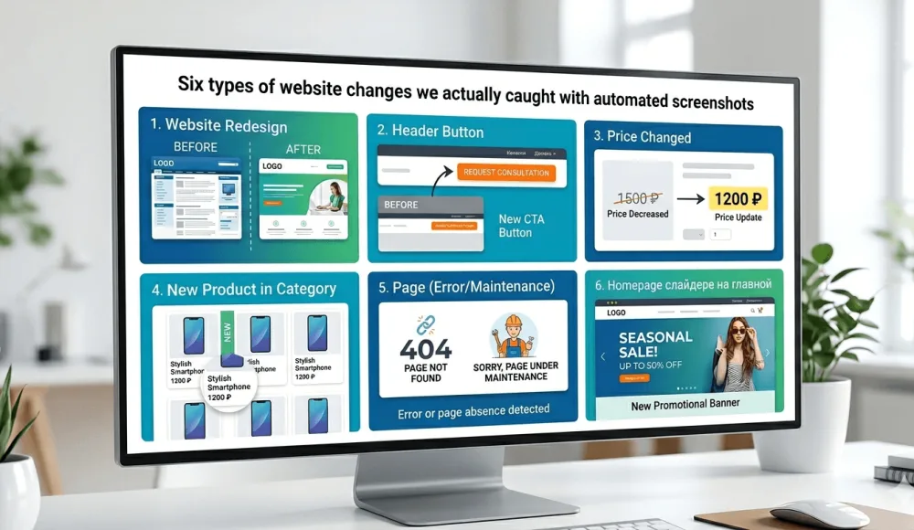 Six types of website changes we actually caught with automated screenshots