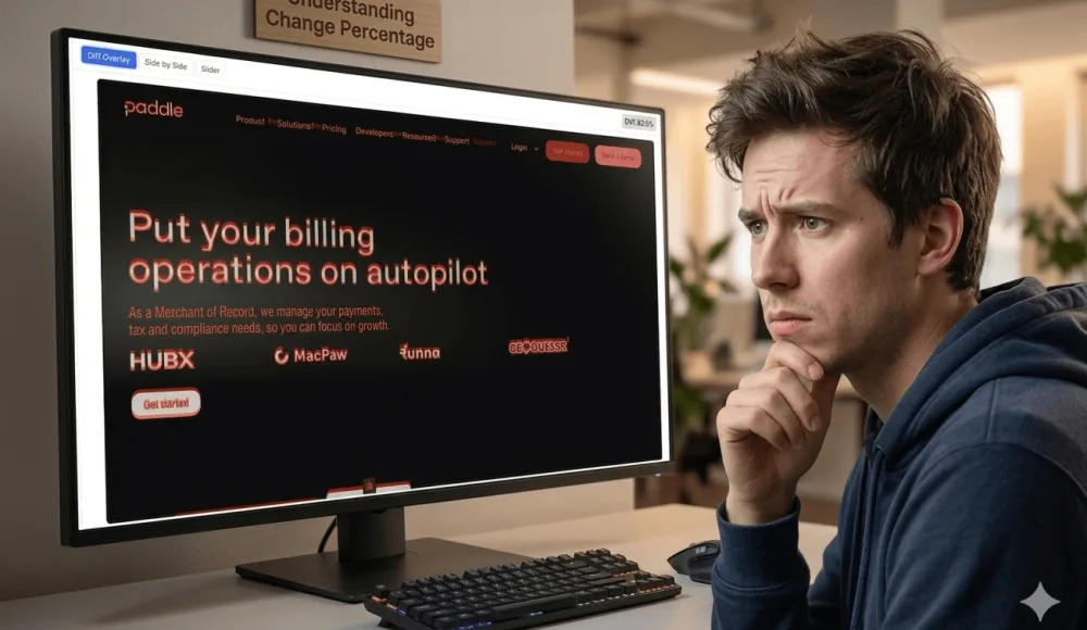 What the change percentage actually means in screenshot monitoring