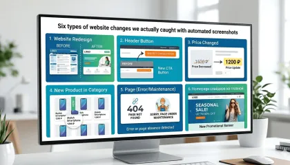 Six types of website changes we actually caught with automated screenshots