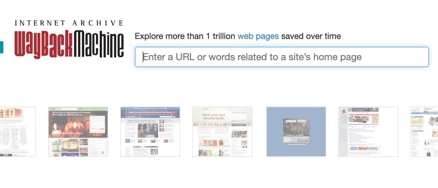 web.archive.png site screenshot front page